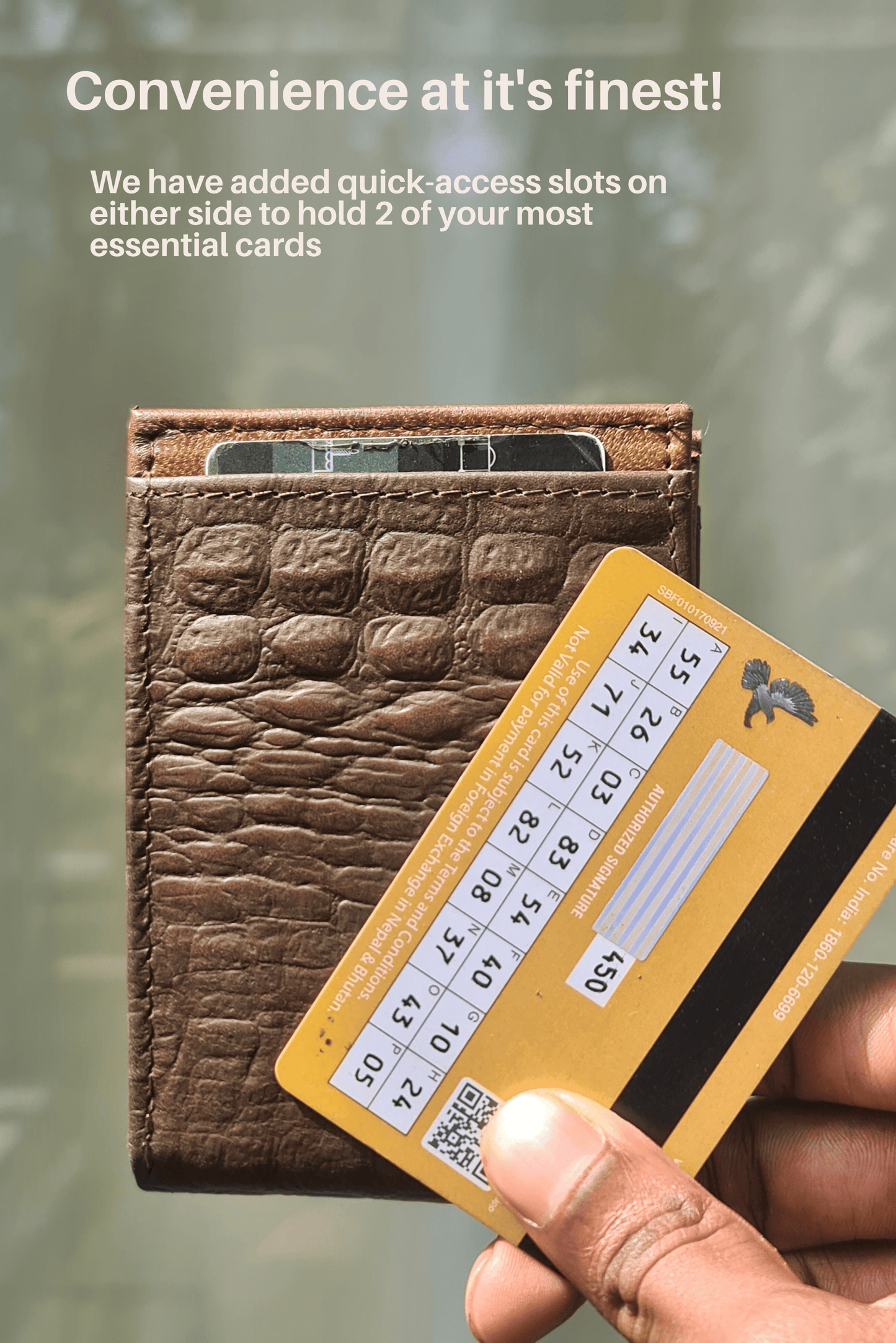 Everyday Slim Wallet - Embossed Croc in Java