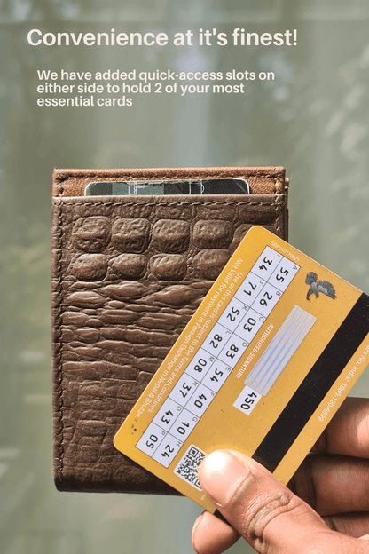 Everyday Slim Wallet - Embossed Croc in Java