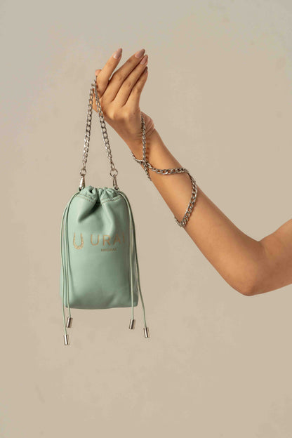 Saaral- Micro-Sling Bag in Sage