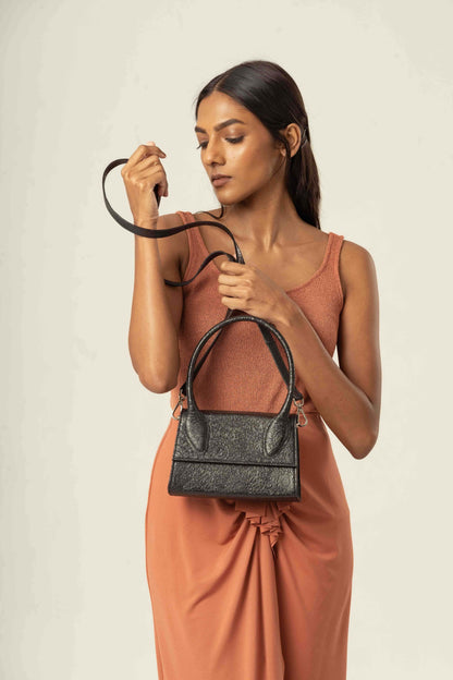 Vaan- Mini Handbag in Cool Charcoal